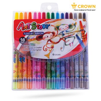 Карандаши восковые Crown 