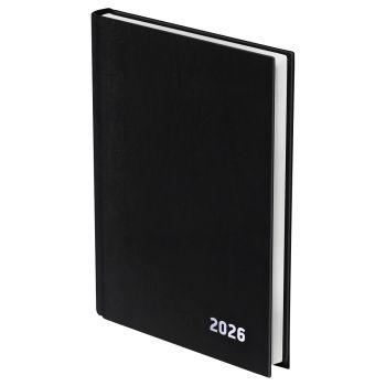 Ежедневник датированный 2026г., А5, 168л., бумвинил, BG, черный
